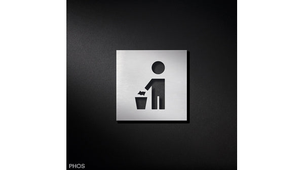 Piktogrammschild Papierkorb