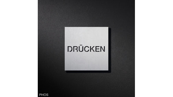 Piktogrammschild ''DRÜCKEN''