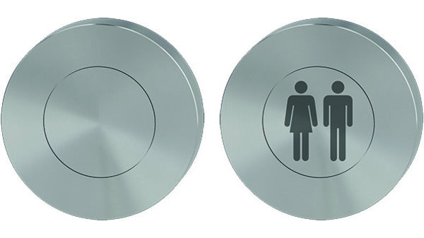 Blindrosette Edelstahl 8mm mit Symbol