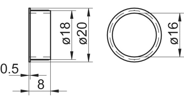 Drückerführung MEGA 16 mm 34.040