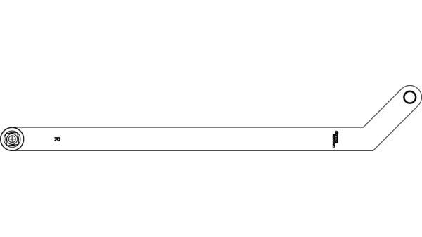 Hebel G-N 375mm gekr. /P600 DIN re