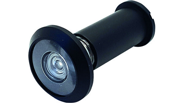 Türspion Messing schwarz, Bohrung 14mm,