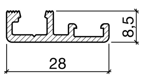 HEBGO-Profil 147 blank, 5250mm