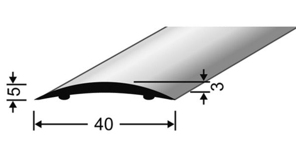 Hohlflachschienen, 40 x 5,0 mm Länge 270