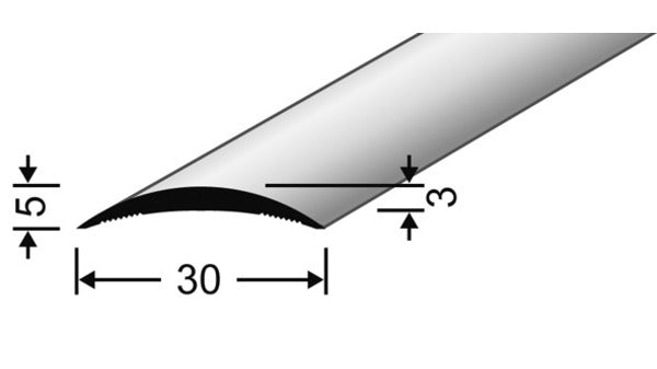 Hohlflachschienen sand, 30mm, 5 m
