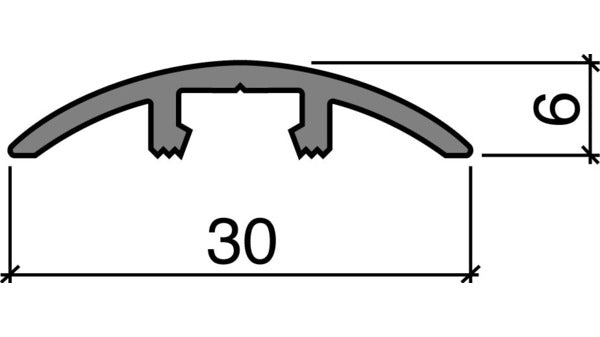 Hohlflachschienen HEBGO 153 Alu blank, B