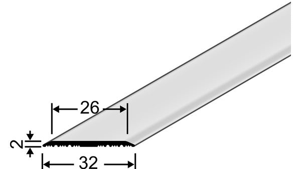 Flachprofil ungelocht 32x2mm, 3m