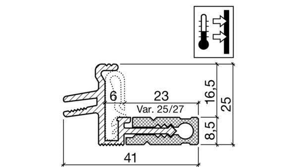 Schwellenprofile HEBGO 164 Grundprofil,