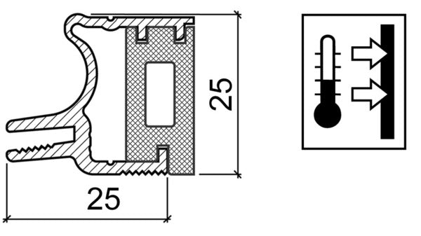 Grundprofile HEBGO 178.GO Aluminium blan