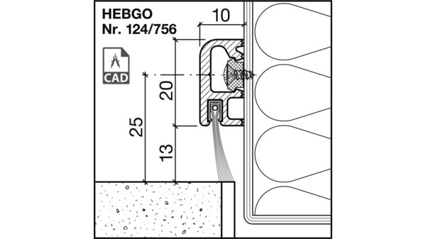Halteprofile HEBGO 124 Aluminium farblos
