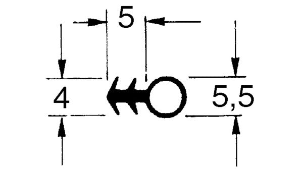 Dichtungsprofile 119-8, braun