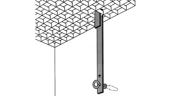Gitterrost-Sicherungen Stahl verzinkt, L