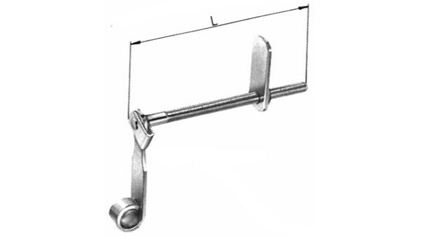 Jalousie-Vorreiber, 160 mm Metallgewinde