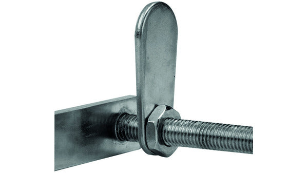 Anschlagplatten, verzinkt mit Stellmutte