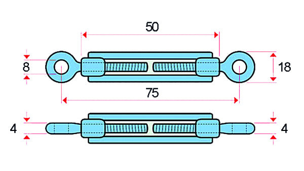 Spannschrauben, Gewinde 5 mm Stahl gesch