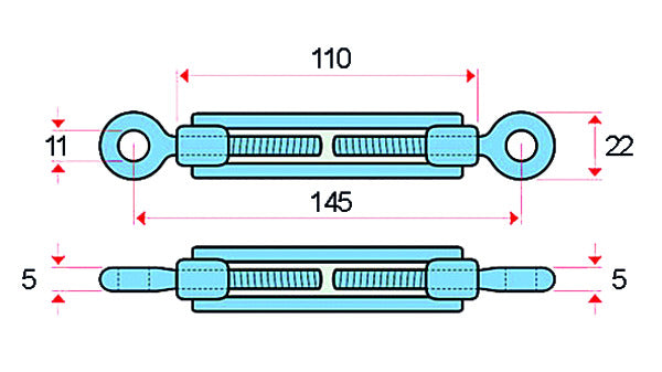 Spannschrauben, Gewinde 8 mm Stahl gesch