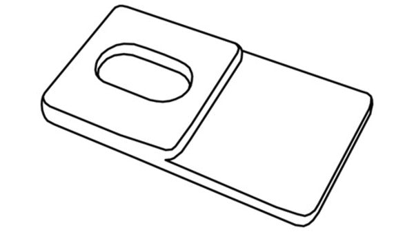 Montageplatten 30 x 16 mm Kunststoff sch