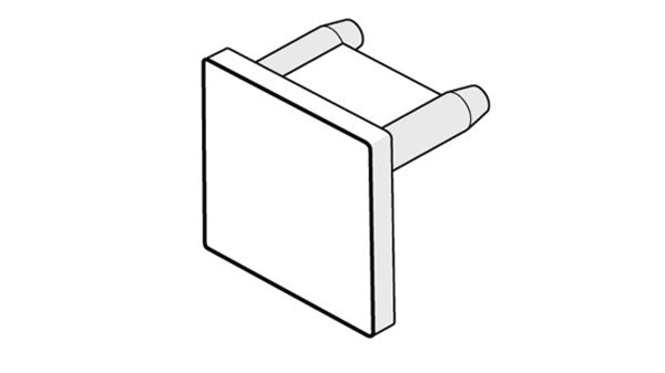 Seitenabschluss S200, Kunststoff grau