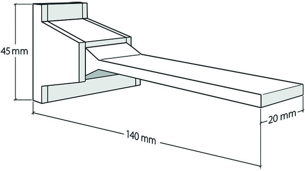 Tec-Line Wandträger 140/50mm weiss