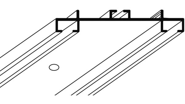 Doppellaufprofil, weiss MAXI-Laufnut