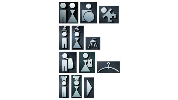 Hinweisschilder Edelstahl WICKELRAUM - 8