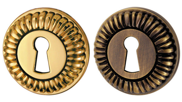 Schlüsselrosetten RZ Messing poliert 50m