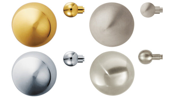 Türknopf ohne Rosette Mess.pol. 50mm