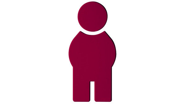 WC-Symbol Herren Hewi rubinrot