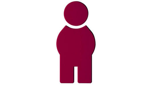 WC-Symbol Herren Hewi rubinrot