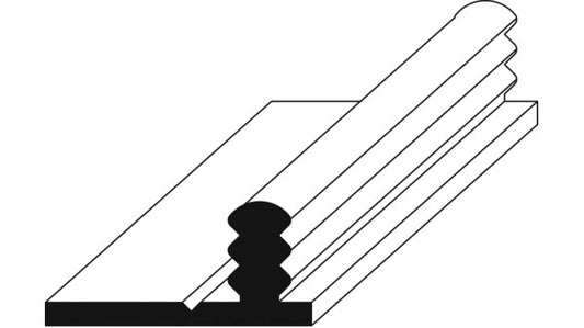 LED-Sockelprofile Dichtlippe, 3m, grau