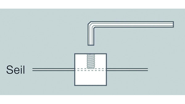 Seilstopper zum Fixieren des letzten
