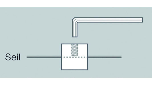 Seilstopper zum Fixieren des letzten