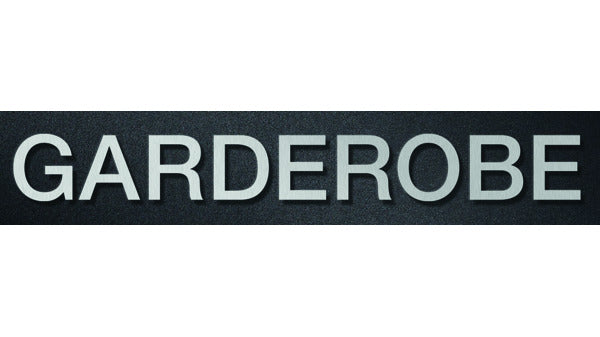 Schriftzug GARDEROBE PHOS B1202-40