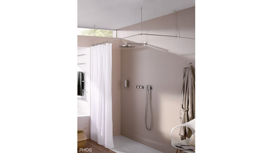 Duschvorhangstange Ø12 mm in L-Form