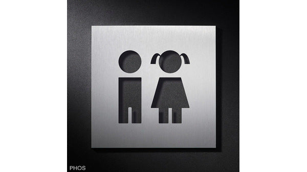 Piktogrammschild Junge Mädchen