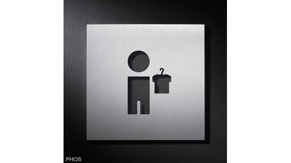 Piktogrammschild Garderobe Junge