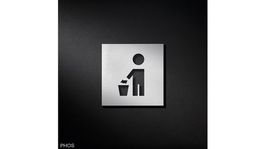 Piktogrammschild Papierkorb