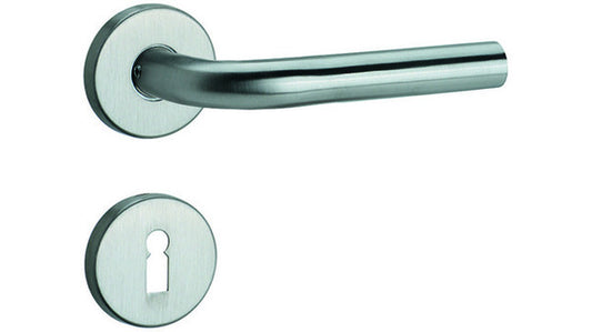 Drücker-Garn. PZ / L-Form Edelstahl matt