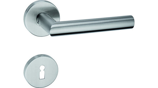 Türdrückerlochteil 16mm Edelstahl matt g