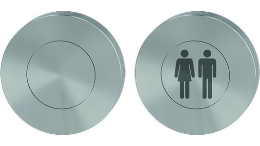 Blindrosette Edelstahl 8mm mit Symbol