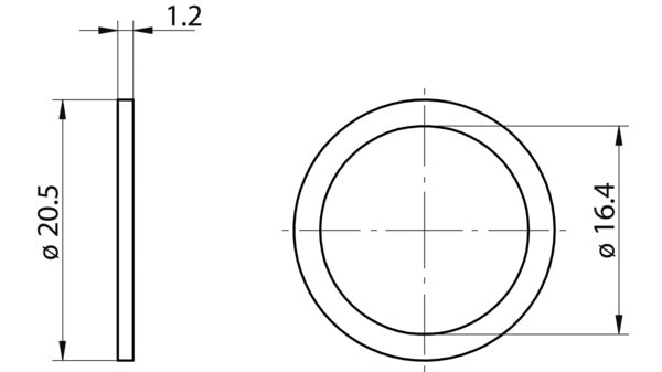 Drückerführung MEGA 34.047 / 16,4mm