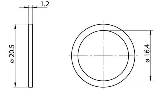 Drückerführung MEGA 34.047 / 16,4mm
