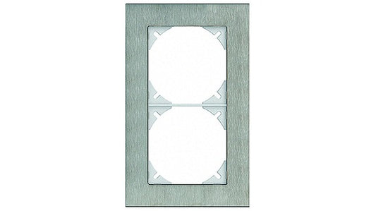 Abdeckrahmen, EDIZIOdue, 2x1, Inox