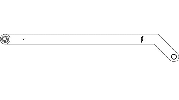 Hebel G-N 375mm gekr. /P600 DIN li