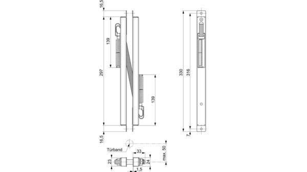 KÜ MSL 10314-34, 20pol, kurz, 2xWanne