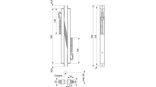 KÜ MSL 10314-34, 20pol, kurz, 2xWanne