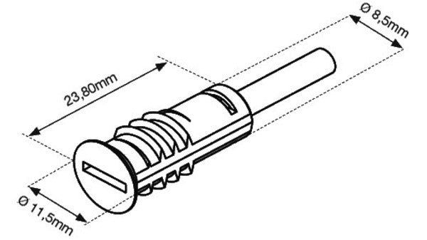 Reedkontakt Set DMC 10 mm, 6 m, 5-adrig