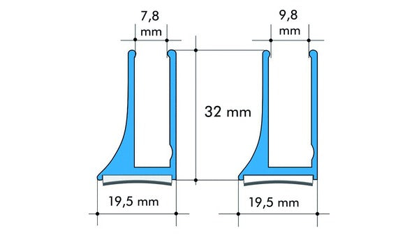 GT 10 Glasprofil f. Magnetschwellen 959