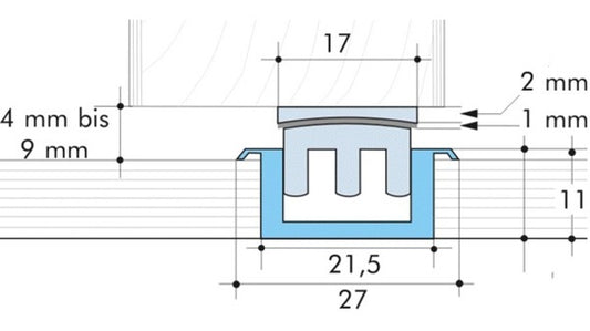 Magnet-Türschwellen ALUMAT Typ MFS 10, L