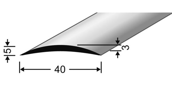 Hohlflachschienen sand, 40mm, 5 m